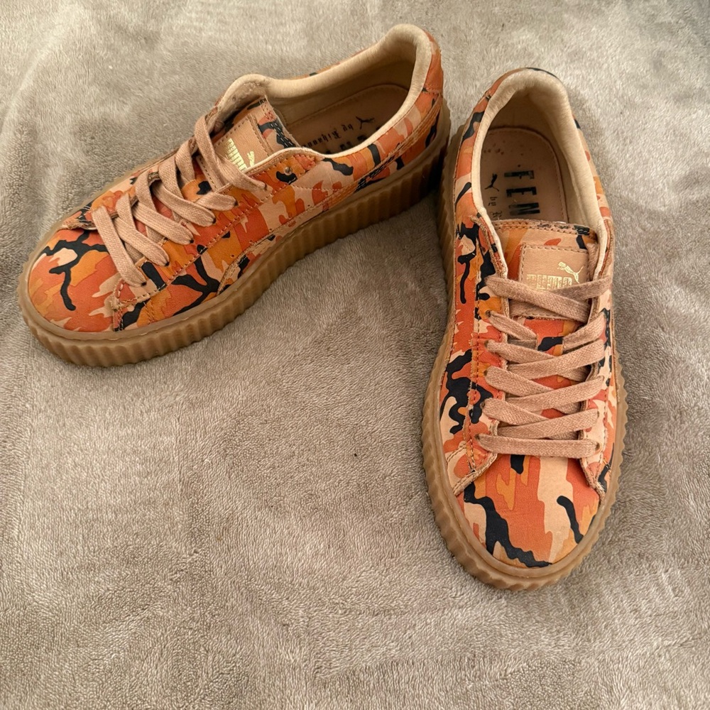 FENTY x Puma Orange Camo Creepers by Rhianna- S-8